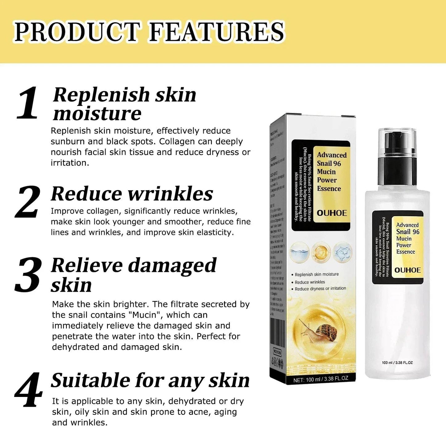 COSRX-Advanced Snail 96 Mucina Powerl Essence - Korean Glow