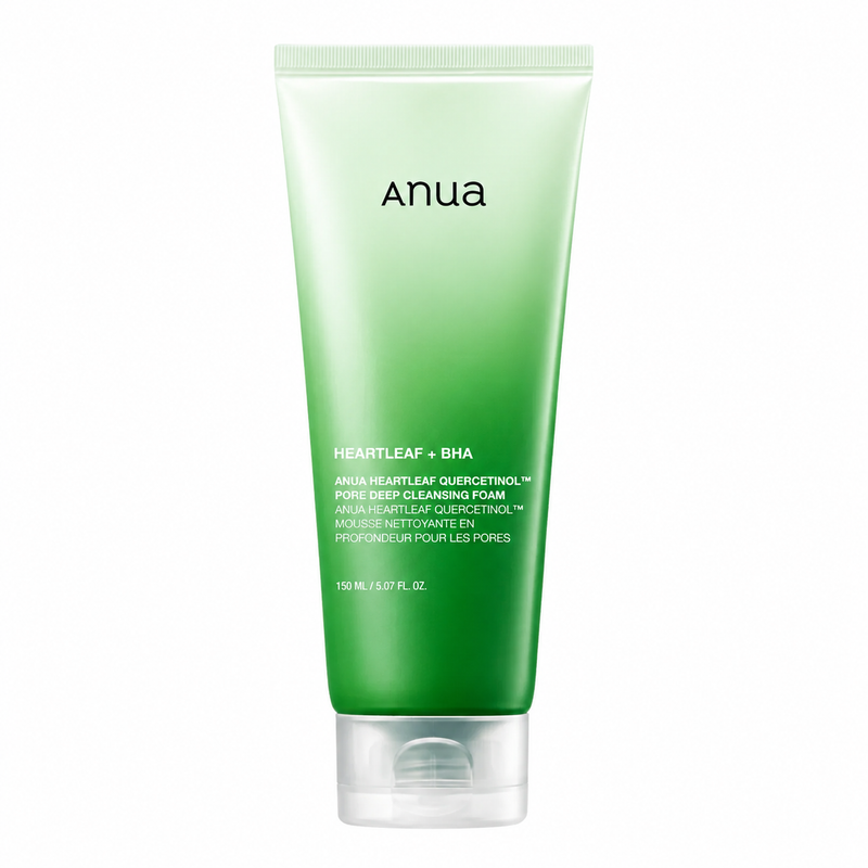 Anua Heartleaf Quercetinol Pore Deep Cleansing Foam – 150 ml by Anua – limpiador facial coreano, size 150 ml at Korean Glow