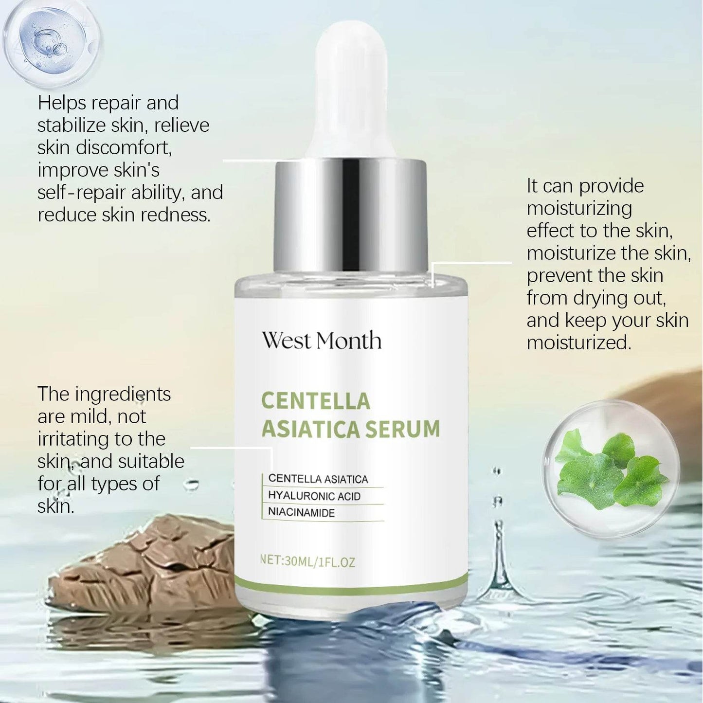 CENTELLA ASIÁTICA SERUM-30ML - Korean Glow