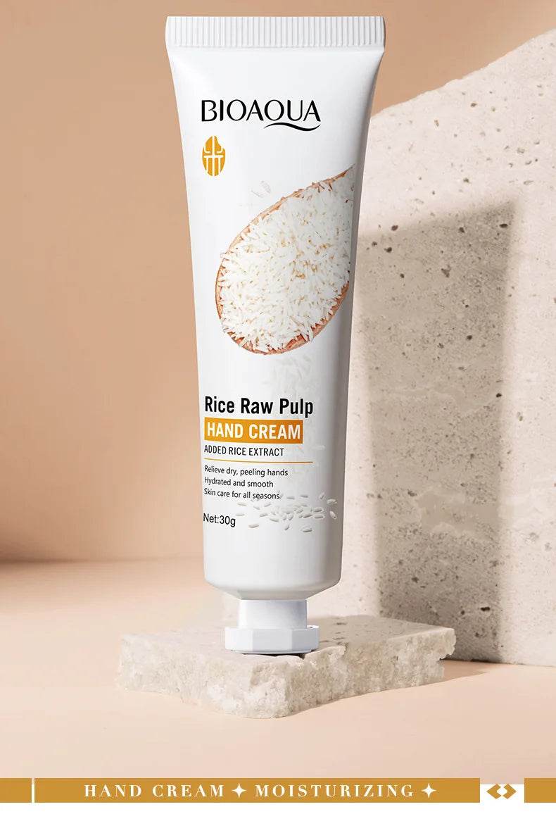 Bioaoua Rice Raw Pulpo Hand CREAM 30g - Korean Glow