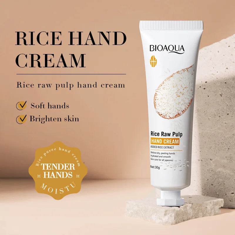 Bioaoua Rice Raw Pulpo Hand CREAM 30g - Korean Glow
