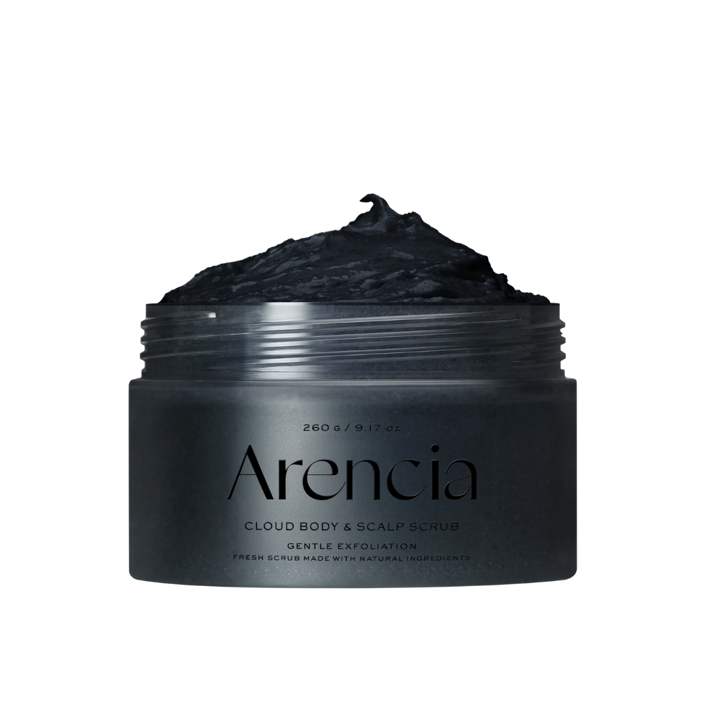 Arencia Fresh Cloud Scrub Black Tea & Yuzu 260g – Exfoliante corporal coreano by Arencia – exfoliante facial coreano, size 260 g, color Black at Korean Glow