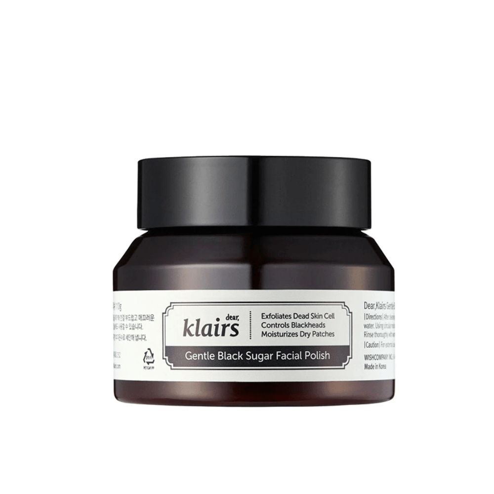 Klairs Gentle Black Sugar Facial Polish 110g – Exfoliante facial by Klairs – exfoliante facial coreano, size 110 g, color Black at Korean Glow