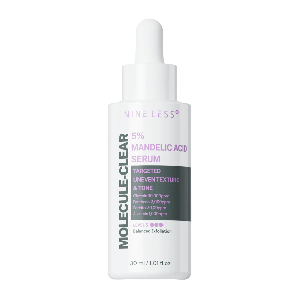 NINELESS Molecule-Clear 5% Mandelic Acid Serum 30ml – Sérum exfoliante facial by NINELESS – exfoliante facial coreano, size 30 ml, color Clear at Korean Glow