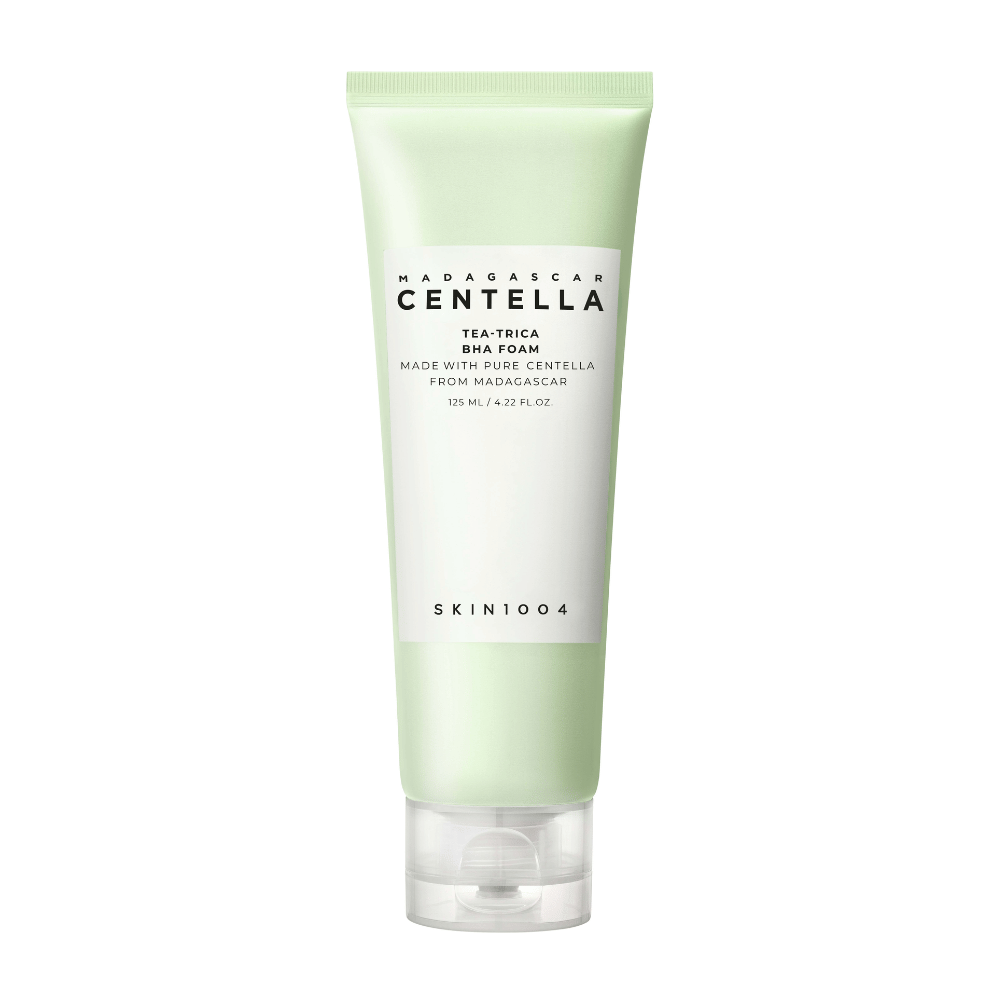 SKIN1004 Madagascar Centella Tea-trica BHA Foam 125ml – Limpiador exfoliante facial by SKIN1004 – exfoliante facial coreano, size 125 ml at Korean Glow