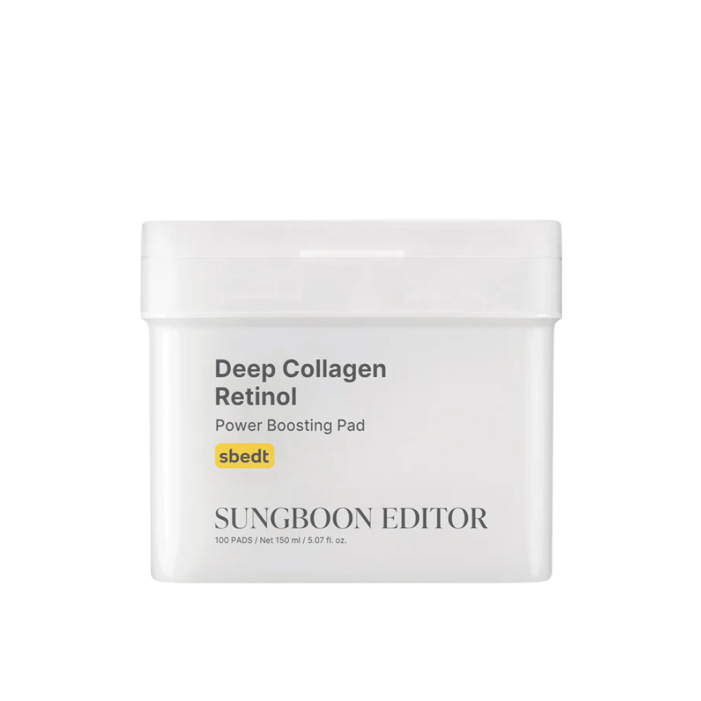 SUNGBOON EDITOR Deep Collagen Retinol Power Boosting Pad (100 pads) – Pads exfoliantes coreanos by SUNGBOON EDITOR – exfoliante facial coreano, size 100 pads at Korean Glow
